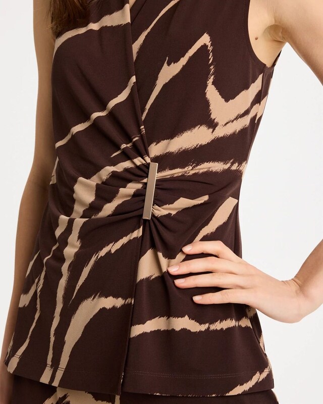 Travelers Zebra Knit Wrap Top - image 4